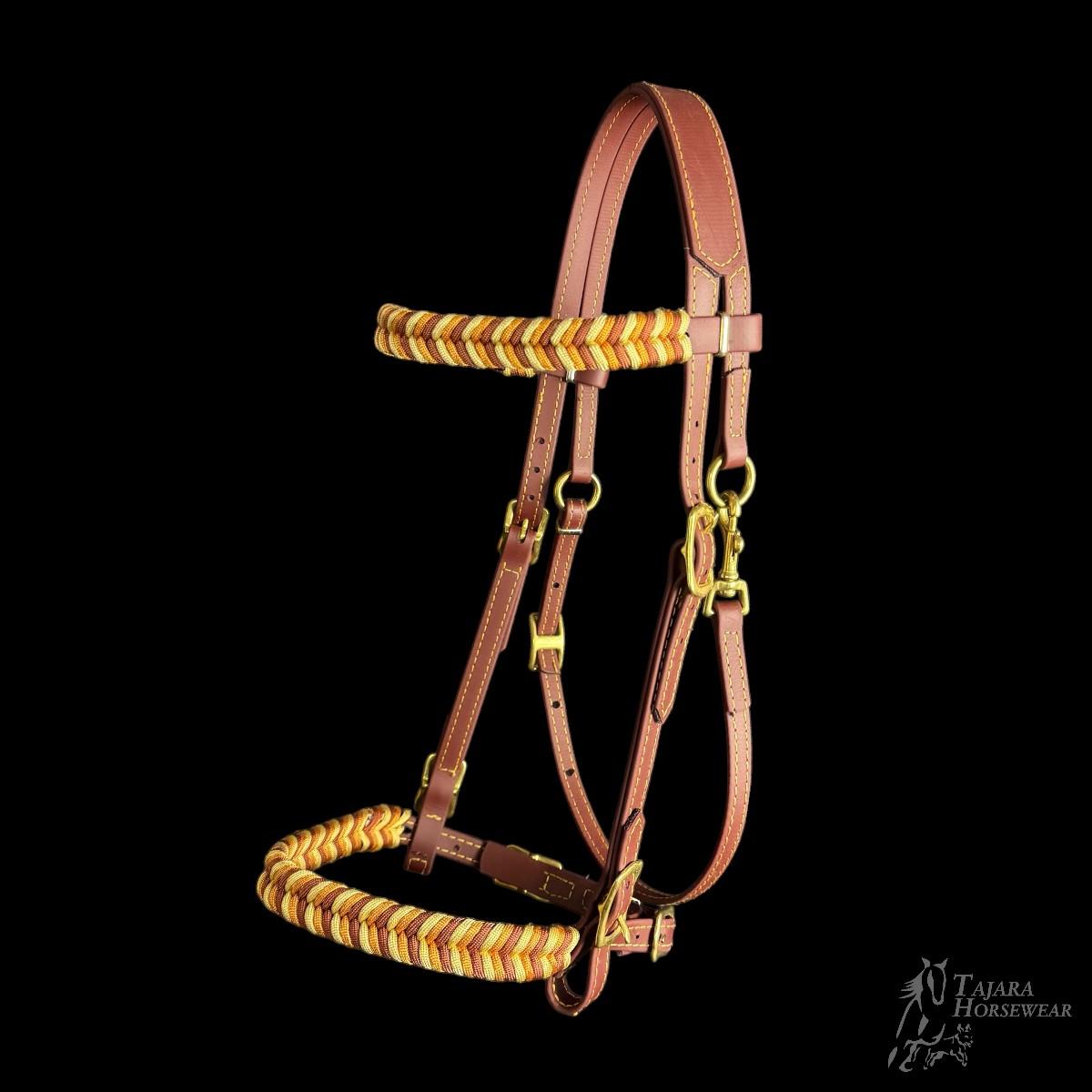 Vollblut Set Umflochtene altenglische Trense + Umbausatz+Angstriemen (TH3791)